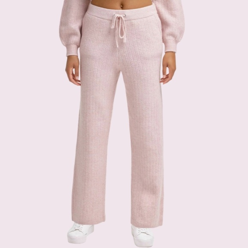 DKNY Cashmere Blend Joggers, Light Pink